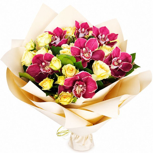 Bouquet with orchids