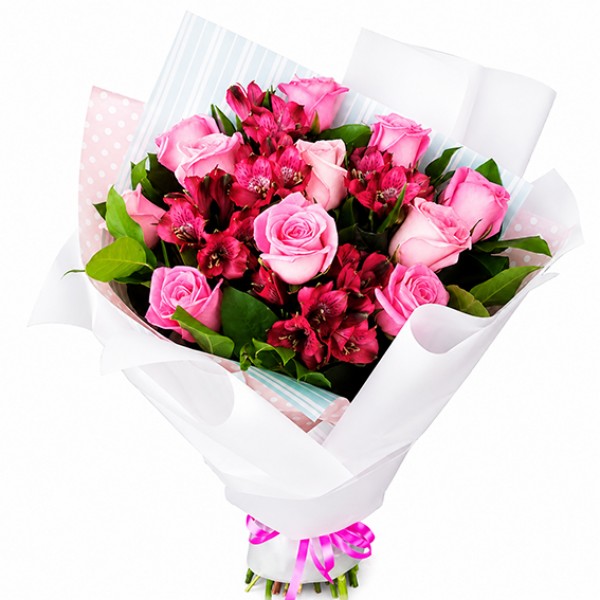 Pink evening bouquet
